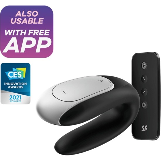 Satisfyer Connect SATISFYER - DOUBLE FUN PARTNER VIBRATOR BLACK