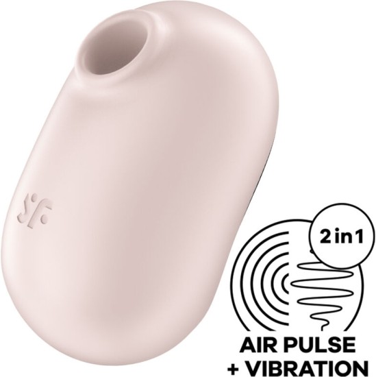Satisfyer Air Pulse SATISFYER - PRO TO GO 2 DOUBLE AIR PULSE STIMULATOR & VIBRATOR BEIGE