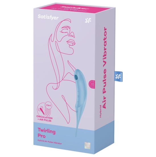 Satisfyer Air Pulse SATISFYER TWIRLING PRO AIR PULSE STIMULIATORIUS IR VIBRATORIAUS – MĖLYNAS