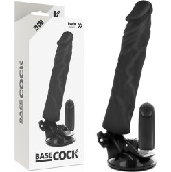 Basecock REALISTLIK VIBRATORI KAUGPUULT MUST 21 CM