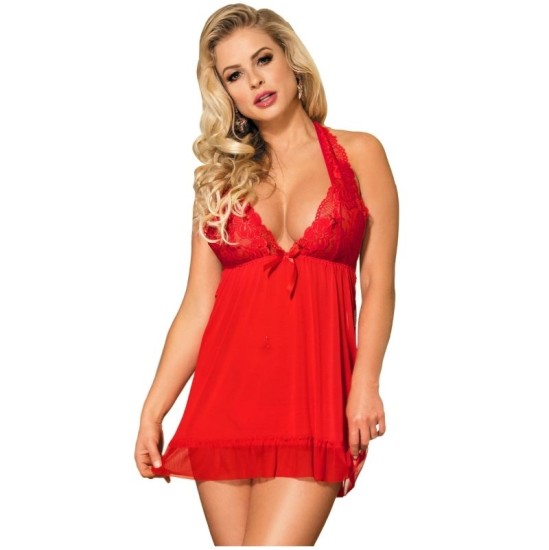 Subblime Babydolls SUBBLIME BABYDOLL – RAUDONI GĖLIŲ MOTYVAI KRŪTINĖSE L/XL