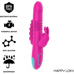 Happy Loky Vibrators ar klitora un anālo stimulāciju saderīgs ar WATCHME tālvadības pulksteņa tehnoloģiju