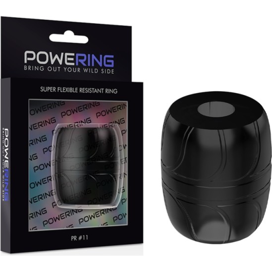 Powering SUPER FLEXIBLE AND RESISTANT PENIS RING 5 CM PR11 melns