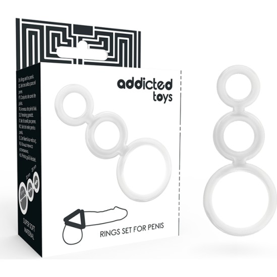 Addicted Toys RINGS SET FOR PENIS TRANSPARENT