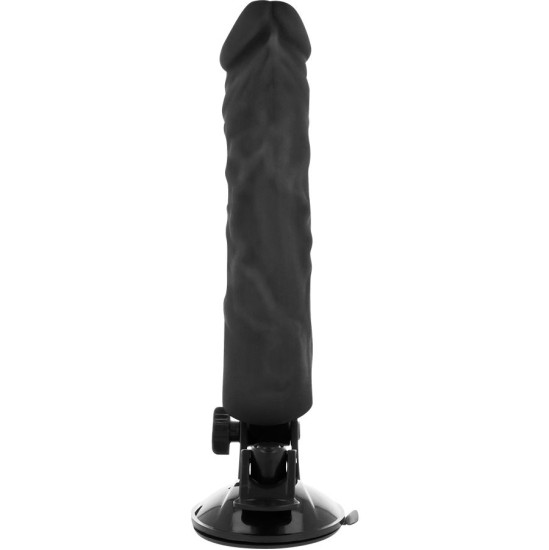 Basecock Reālistisks vibrators ar pulti melns 21 CM