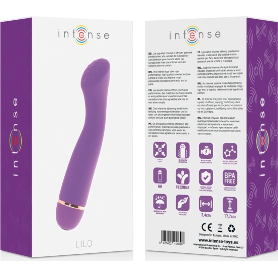 Intense Fun Vibrators ar klitora stimulātoru violets