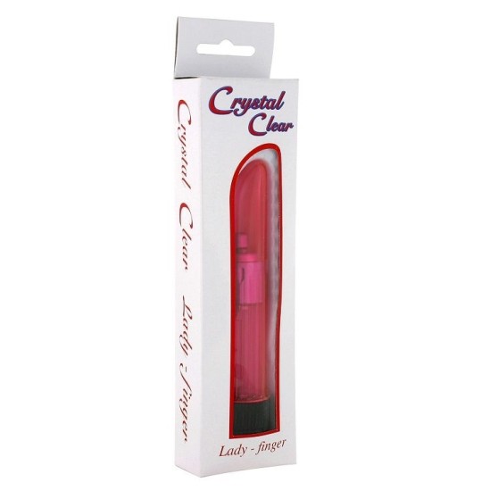 Seven Creations CRYSTAL caurspīdīgs VIBRATOR LADY rozā