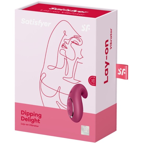 Satisfyer Layons НАКЛЕЙНЫЙ ВИБРАТОР SATISFYER DIPPING DELIGHT - КРАСНЫЙ