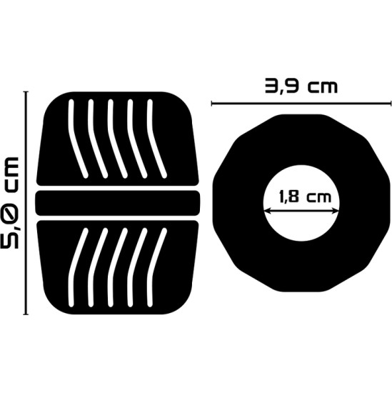 Powering YPATINGI LANKSUS IR ATSPARUS PENIO ŽIEDAS 5 CM PR11 JUODAS