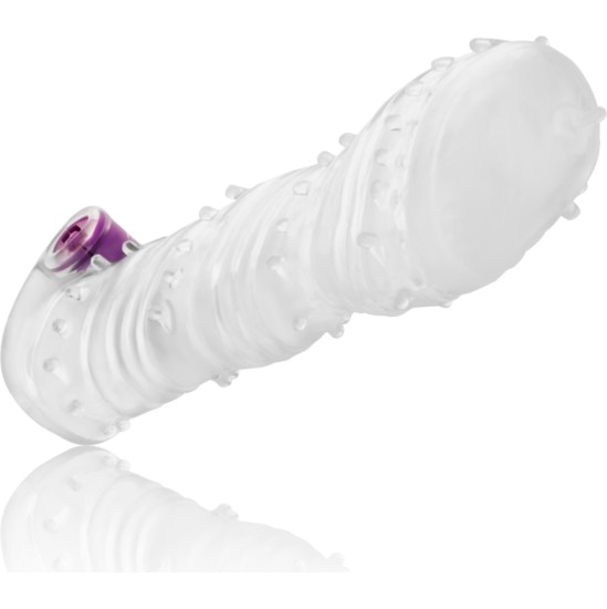 Ohmama Stimulating OHMAMA - TEXTUsarkans PENIS SHEATH WITH WIDE TIP VIBRATING BULLET