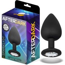 Afterdark Sparkly Butt Plug Silicone Size M 8 cm x 3.5 cm
