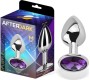 Afterdark Butt Plug with Jewel Purple Amethyst Size M Aluminium