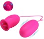 Prettylove Daisy Vibrating Egg with Licking Tongue Pink