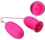 Prettylove Daisy Vibrating Egg with Licking Tongue Pink
