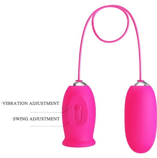 Prettylove Daisy Vibrating Egg with Licking Tongue Pink