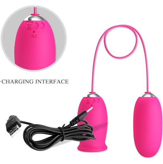 Prettylove Daisy Vibrating Egg with Licking Tongue Pink