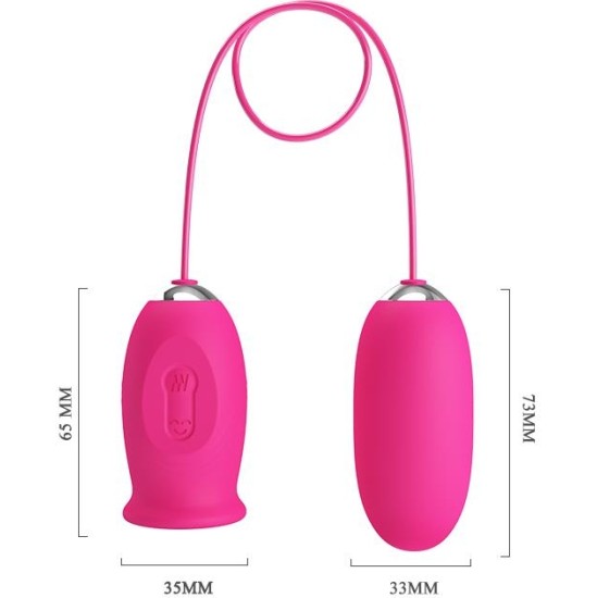 Prettylove Daisy Vibrating Egg with Licking Tongue Pink
