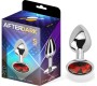 Afterdark Butt Plug with Jewel Red Rubby Size S Aluminium