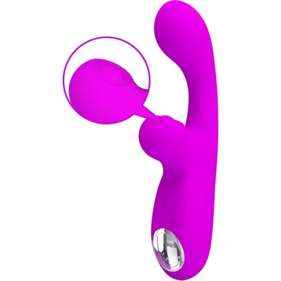 Prettylove Skylar Bunny Vibrator and Thumping  Fuchsia