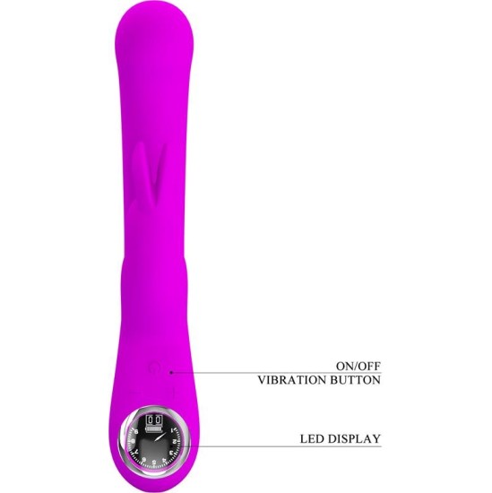 Prettylove Skylar Bunny Vibrator and Thumping  Fuchsia
