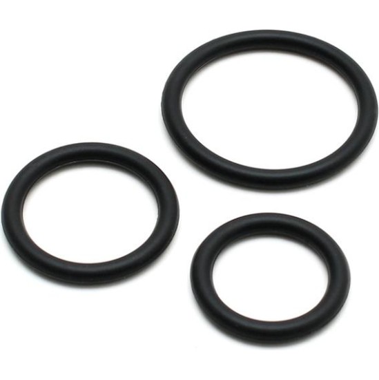 Bondage Play Set of 3 silicone penis rings