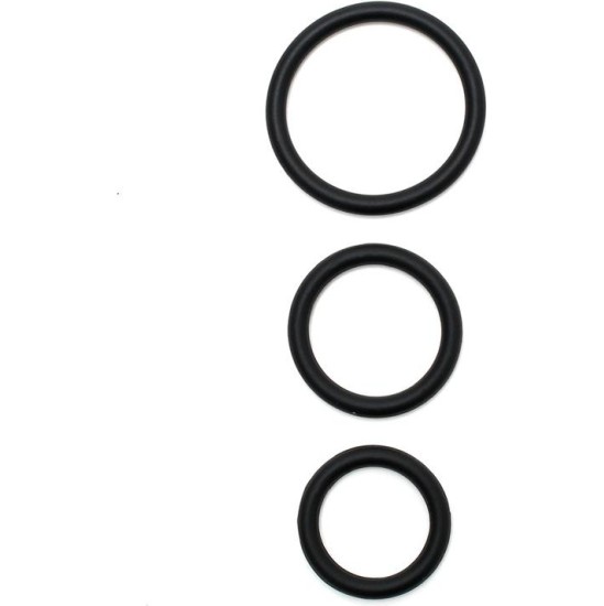 Bondage Play Set of 3 silicone penis rings