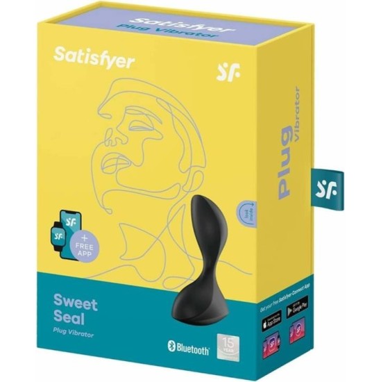Satisfyer Sweet Seal Butt Plug with Vibration and APP Black