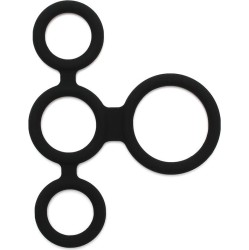 Latex Play Quatro Cock Ring and Ball Splitter