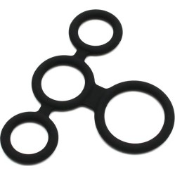 Latex Play Quatro Cock Ring and Ball Splitter