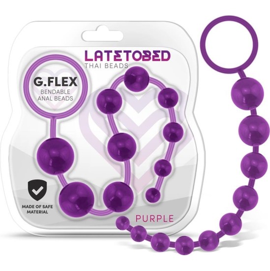 Latetobed G.Flex Bendable Thai Anal Beads Purple