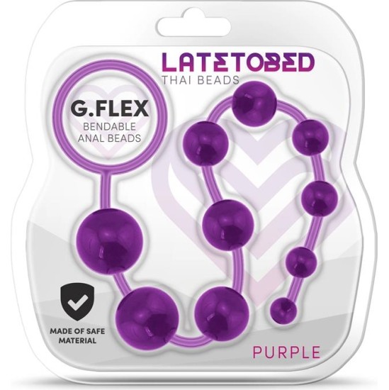 Latetobed G.Flex Bendable Thai Anal Beads Purple