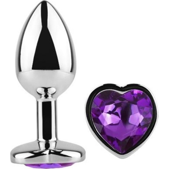 Afterdark Heart Shaped Butt Plug Purple Lavender Size S