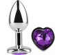 Afterdark Heart Shaped Butt Plug Purple Lavender Size S