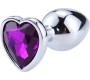 Afterdark Heart Shaped Butt Plug Purple Lavender Size S