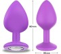 Afterdark Sparkly Butt Plug Size M Violet