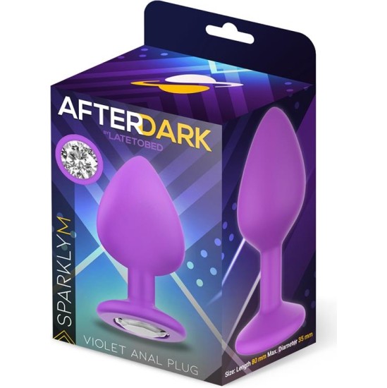 Afterdark Sparkly Butt Plug Size M Violet