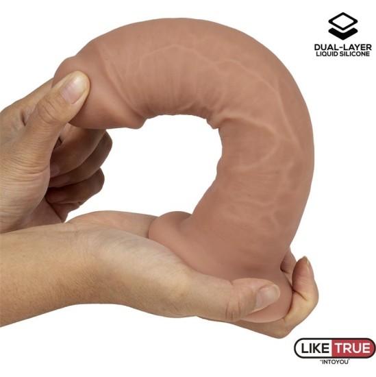 Liketrue Realistic Dildo Liquid Silicone Dual Layer 8.25