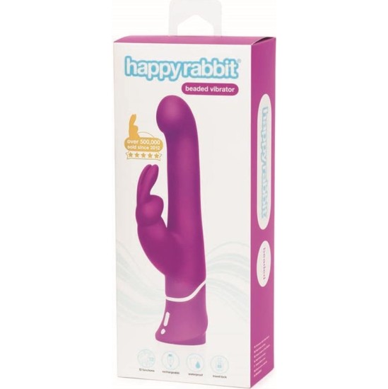 Happy Rabbit Vibe Rotator Beaded G-Spot Purple