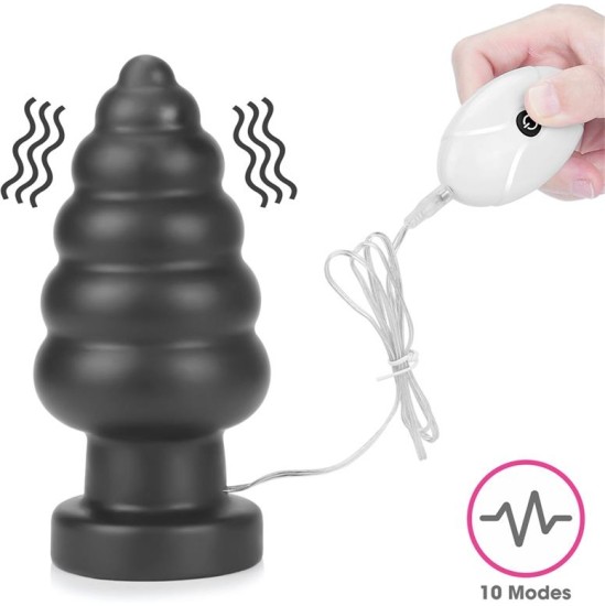 Lovetoy Vibrating Anal Plug King Sized 7 Black