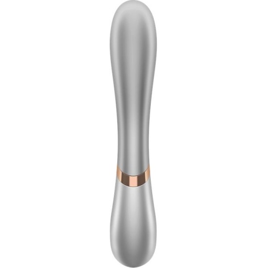 Satisfyer Hot Lover Heat Effect Vibe with APP Silver and Champagne