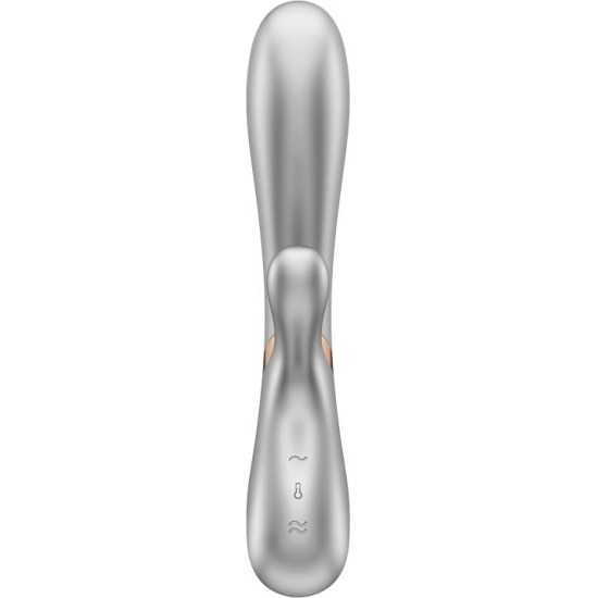 Satisfyer Hot Lover Heat Effect Vibe with APP Silver and Champagne