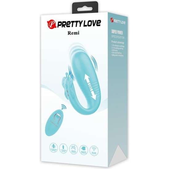 Prettylove Remi Stimulator with Vibration and Thrusting