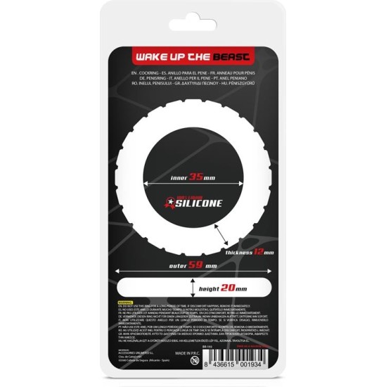 Beast Rings Cock Ring Turbine Liquid Silicone 35 mm