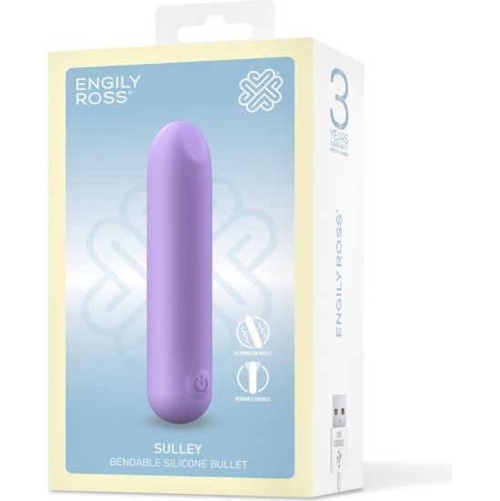 Engily Ross Sulley Vibrating Bullet Liquid Silicone Unibody Bendable USB
