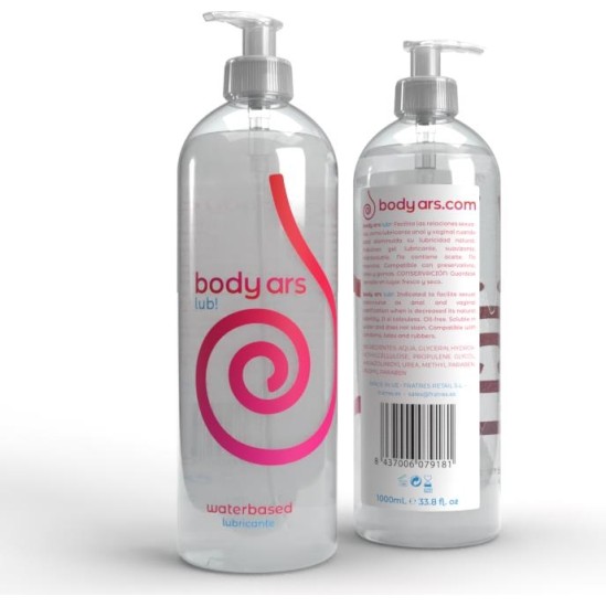 Body Ars Water Base Lubricant Gel Natural Dispenser 1000 ml