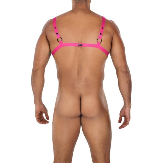 Cut4Men H4RNESS04-C Ring Crossed Harness HotPink One Size