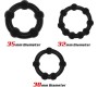 Beast Rings Set of 3 Cock Ring Beaded Flexible Black