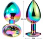 Afterdark Space Journey Multicolor Butt Plug Jewel Size L