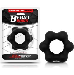 Beast Rings Cock Ring Liquid Silicone 2.2 cm Black