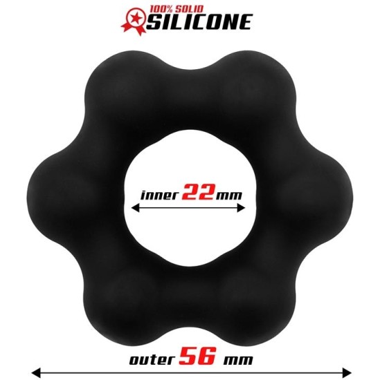 Beast Rings Cock Ring Liquid Silicone 2.2 cm Black